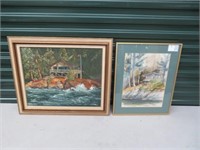 OIL & WATERCOLOUR SIGNED LOTTA & WENDY ROBSON