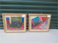 PR FRAMED UNSIGNED MIXED MEDIAS (ABSTRACTS)