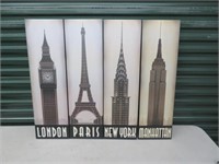 SET OF 4 UNFRAMED FORNEY PRINTS ON CANVAS