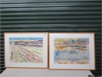 2 FRAMED WATERCOLOURS SIGNED EDWARD EPP