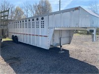 94 Wilson 8x24 Livestock Alum. Trl, 17.5tires