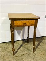 antique table w/ drawer - 19" x 22" x 29 1/2" h