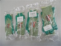 Four Pair of Green Gloves