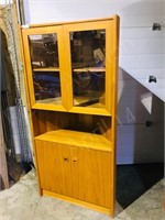 teak corner cabinet - 72" h x 34" w x 18" d