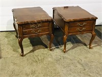 2 - single drawer French Provincial syle tables