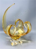 Chalet art glass bowl - 12" h x 10" w