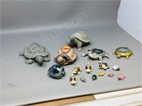 assorted turtle ornaments