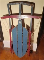 Vintage child's sled re painted