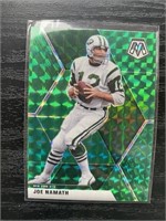 2020 Panini Prizm Joe Namath Green Mosaic Card