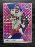 2020 Panini Prizm Saquon Barkley Pink Mosaic Card