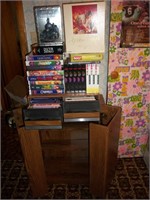 VHS tapes and cabinets