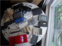 rotary phone, calculators, more