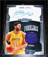Brook Lopez Patch Signed Basketball Card