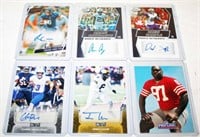 (6) Autographed Football Cards