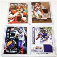 (4) Patch/Jersey Football Cards