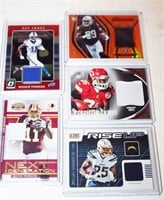 (5) Patch/Jersey Football Cards