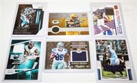 (6) Jersey/Patch Football Cards
