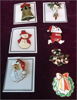 Lot of Holiday Theme Broaches