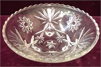 Anchor Hocking Prescutt Clear Footed Oval Bowl