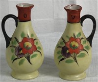 Pair of Hand Painted Japanese Sake Pitchers