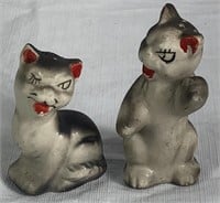 Pair of Japanese Cat Figural S&P Shakers