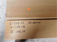 2 ~ 1X8X12, 6~1X8X16, 8 ~ 1X8X14 Clear Spruce