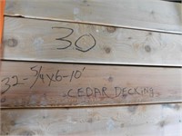 32 ~  5/4X6X10 Cedar Decking