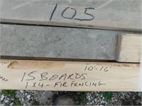 15 ~ 1X4X6'-10'-16'  Fir Fence