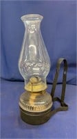 Antique Oil Lamp with Metal Holder
