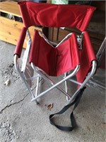 2 PICNIC SPORTS CHAIRS- One has hole in seat