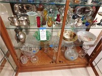 3 Shelves of Glassware