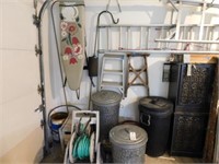 Ladders, Hose Reel, Hooks, Trash Can