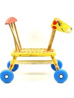 Vintage Wood Playskool Ride On Giraffe