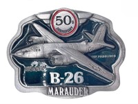 B-26 Marauder 50th Anniversary Belt Buckle 3.5”