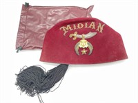Midian Shriner Hat with Bag