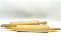 (2) Wood Rolling Pins