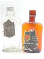 Antique Red Top Rye and Old Mr. Boston Bottles -