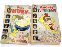 Little Audrey and Baby Huey Comic Books (both