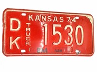 1974 Kansas Truck License Plate