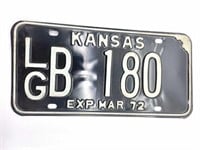 Kansas 1971 License Plates