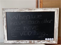 White Wash Farmhouse Framed Chalkboard