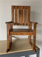 State of Texas Solid Wood Child's Rocking Chair