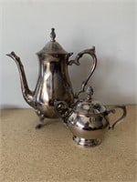 Sheridan Silver Plate Tea Pot & Sugar Set