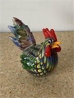 Fitz & Floyd Art Glass Menagerie Rooster