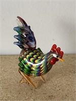 Fitz & Floyd Art Glass Menagerie Rooster