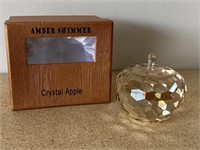 Fine Simon Designs Amber Shimmer Crystal Apple