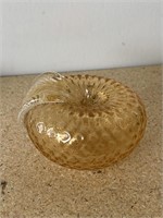 Art Glass Gold Flake Apple Paperweight