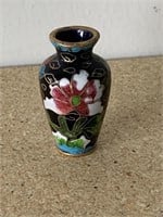 Tiny Japanese Cloisonne Enamel Vase
