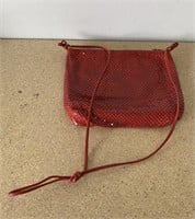Whiting & Davis Red Mesh Handbag
