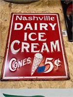 Metal Nashville Dairy Sign